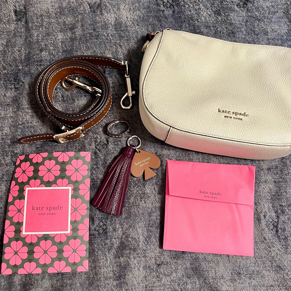 Kate Spade Anyday Medium Crossbody In Parchment Multi With Dustbag